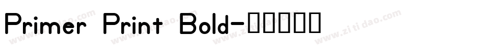 Primer Print Bold字体转换
